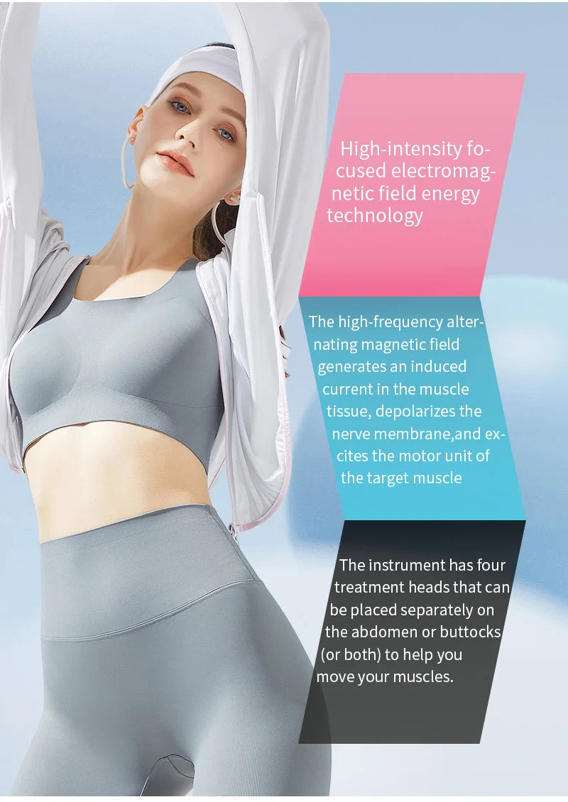 6500W EMS MYOslim Sculpt Machine 200HZ Sculpting Electromagnetic Shaping Slimming Muscle Stimulation Weight Loss