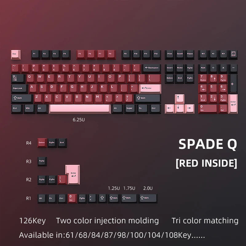 USLION 126 Keys Cherry Profile Keycaps ISO Layout Minimalist PBT Key Caps for Gaming Mechanical Keyboard GMK87 GMK67 AULA 75