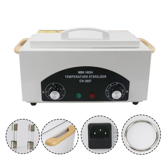 Electric High Temperature Disinfection Box Dry Heat Sterilizer For Manicure Dental Treatment Beauty Salon Nail Tools Equipment