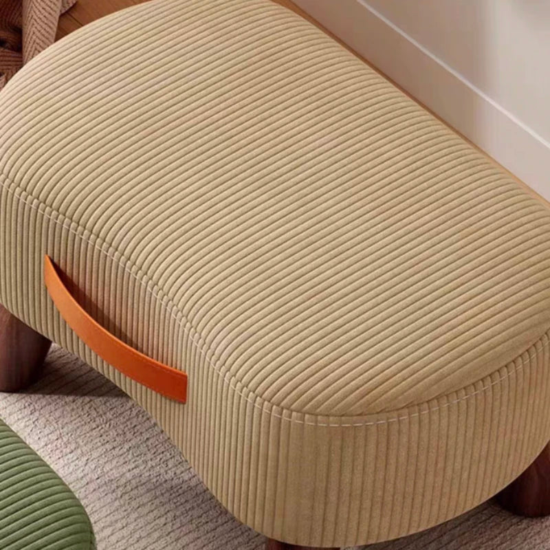 Household    Stool   Footstool   Wood Material   Living Room Furniture   Wooden Frame   Fabric