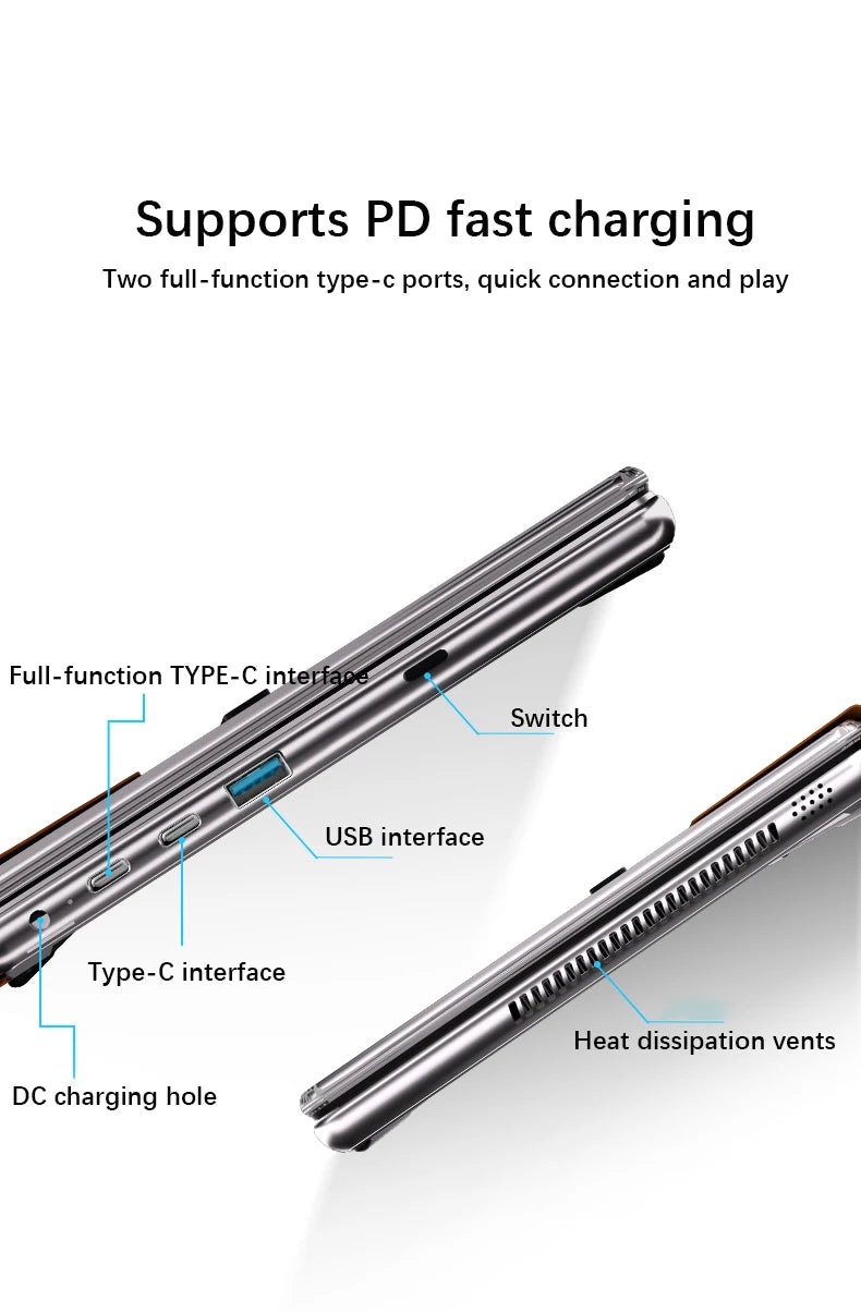 GLF-S2 Dual Screen Laptop 10.9+10.95 Inch Windows 11 Touchscreen Notebook Intel i3 1215U N100 WIFI 6 Laptop Tablet Computer