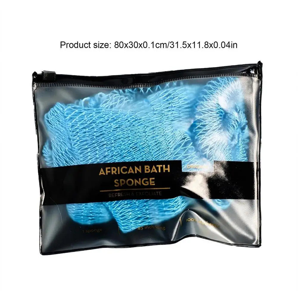 Colorful African Net Cloth Washcloth Body Exfoliator Reusable Bath Sponge Washcloth African Scrubbing Long Net Rag Shower