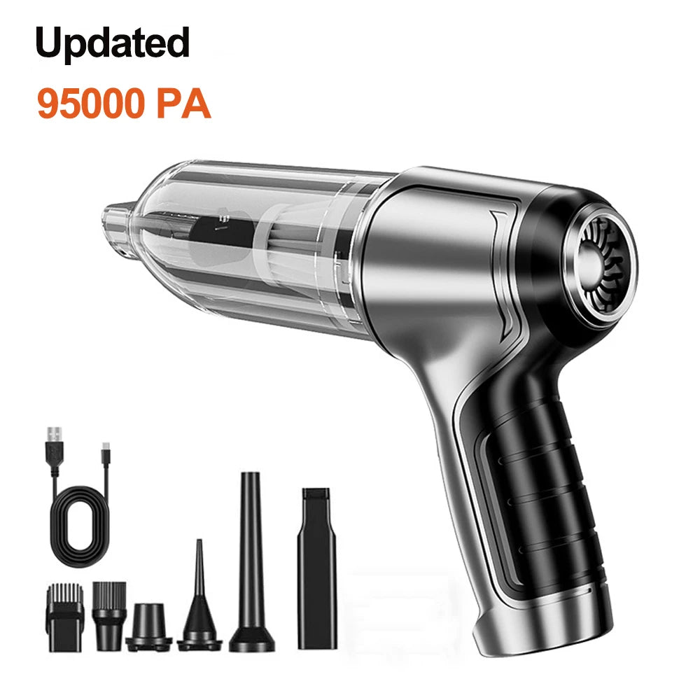 Car Vacuum Cleaner 95000PA High Power 3in1 Handheld Vacuum Cleaner Portable Cordless Vacuum Cleaner for Car Office Home Cleaning