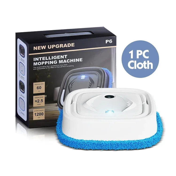 Household floor care robot, USB rechargeable, with humidifier function, combined with care solution,Waxing / Lightening / Care