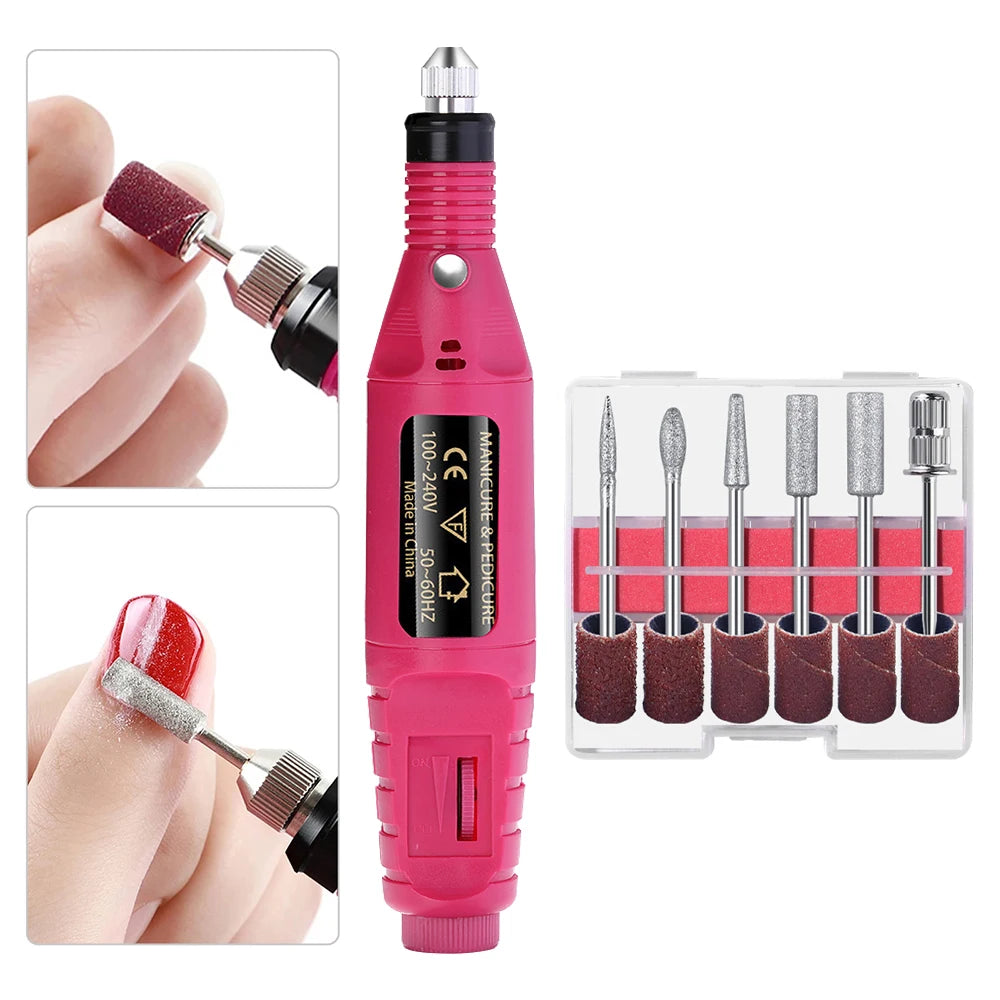 Nail Sander Set Electric Nail Drill Machine Grinding Equipment Milling Cutter For Manicure Pedicure Strong Polishing Tools
