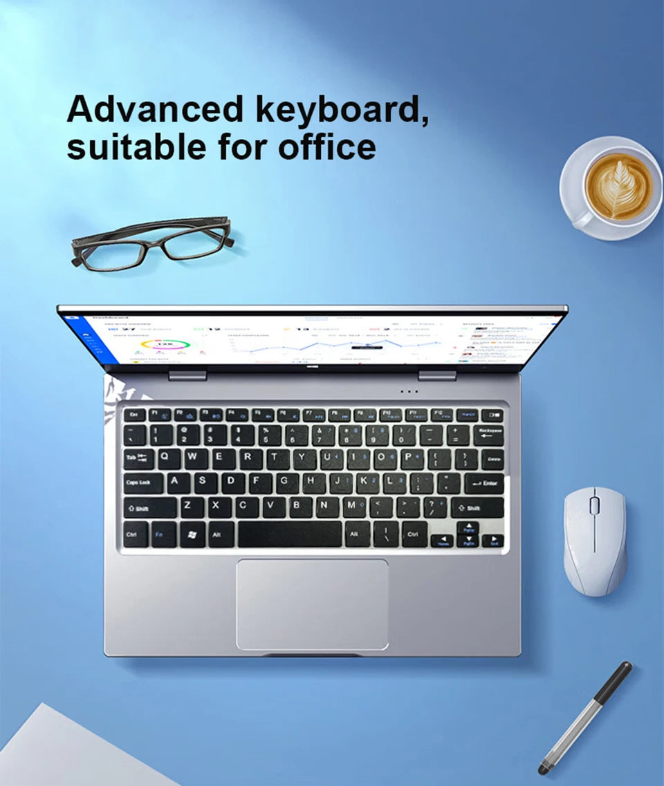 2 in 1 mini Laptop Computer Portable Touch Screen 11.6 Intel N4020 8GB 512GB Windows 11 Pro Office Learning Tablet PC Notebook