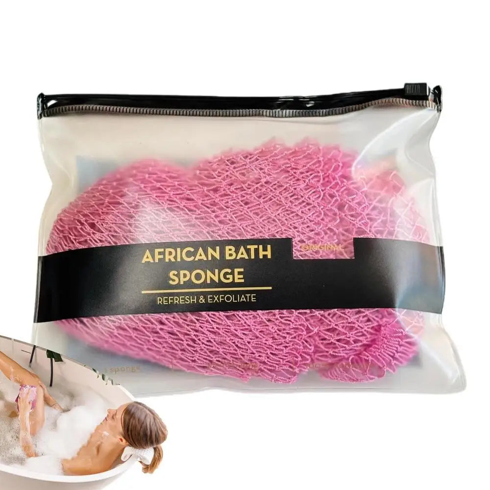 Colorful African Net Cloth Washcloth Body Exfoliator Reusable Bath Sponge Washcloth African Scrubbing Long Net Rag Shower