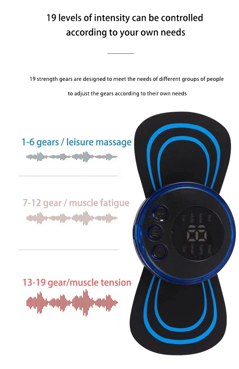 Rechargeable neck massager electric neck massage to relieve pain EMS acupoint muscle stimulation relaxation massage