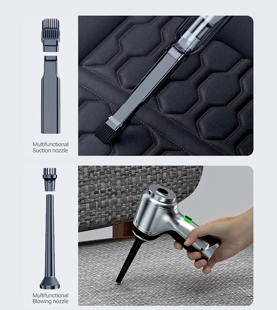 SZUK 638000Pa Mini Vacuum Cleaner New Portable Car Vacuum Cleaner Powerful Handheld Wireless Cleaner with One Click Dust Removal