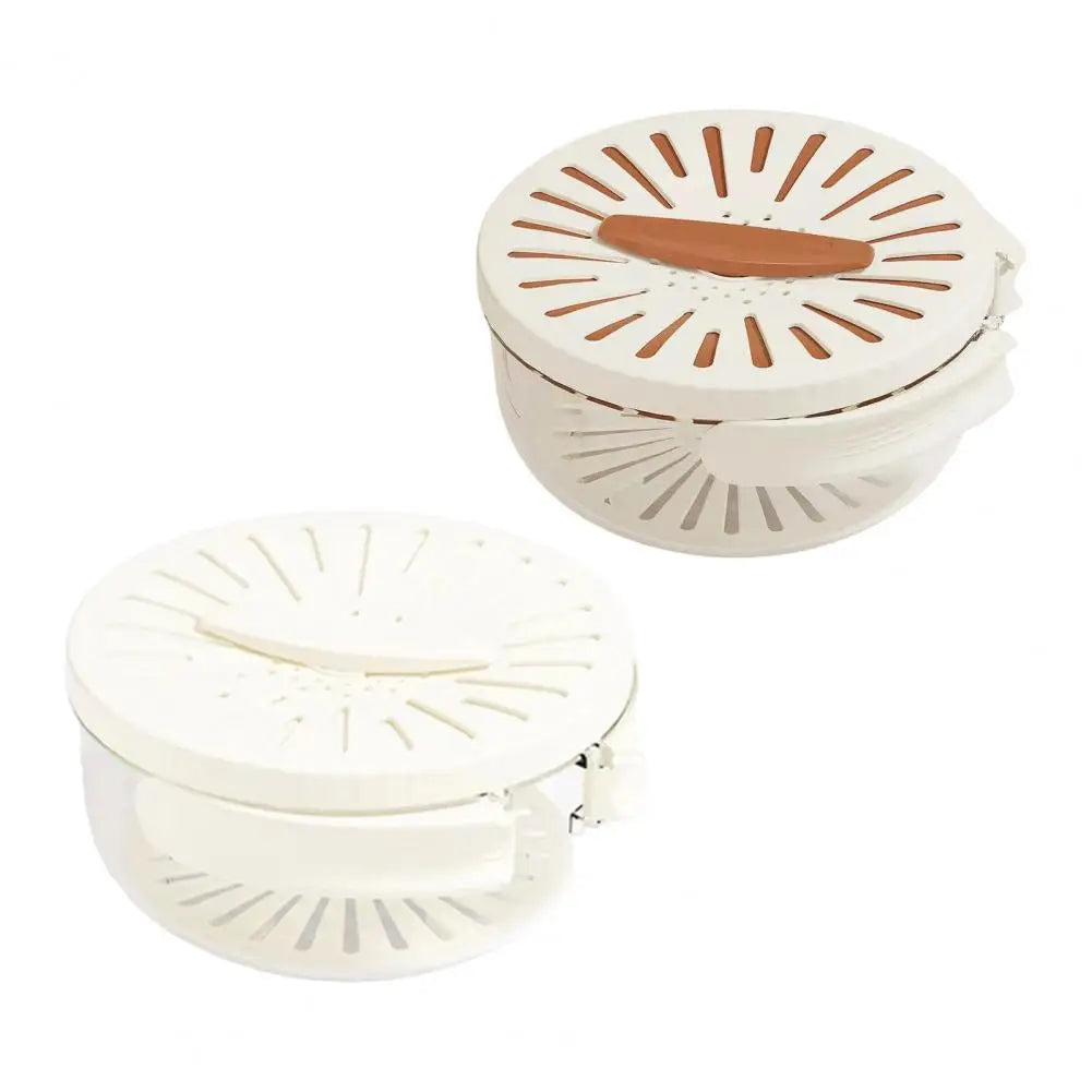 Food Grade Double-Layer Draining Bowl, Fruit Strainer, Colander Bowl with Lid Handle, Bpa Free for Efficient