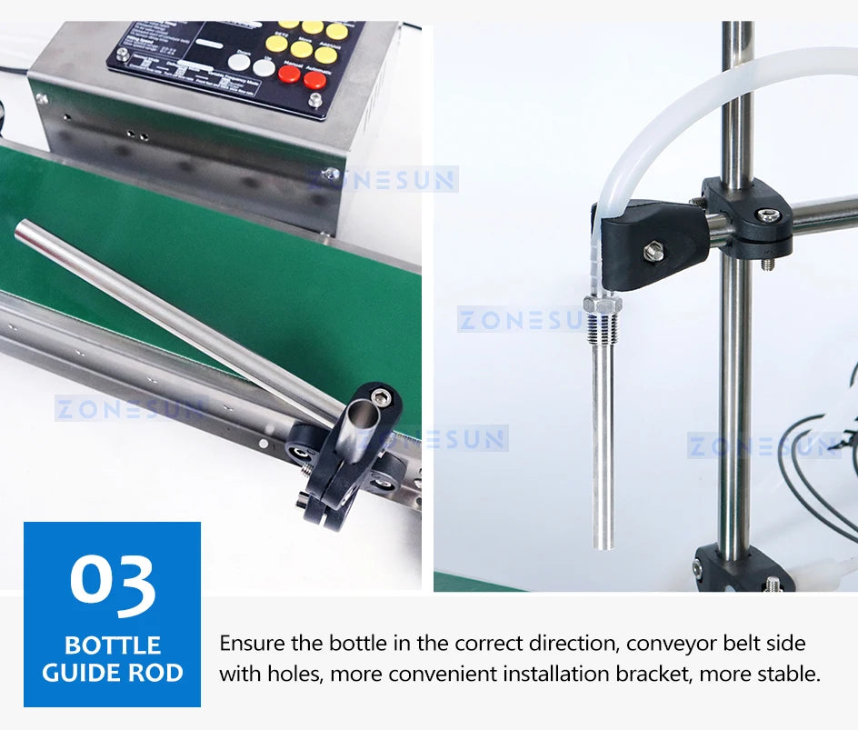 ZONESUN Automatic Single Head Liquid Filling Machine With Conveyor Perfume Oil Bottle Water filler ZS-DPYT1500 / ZS-DPYT3000