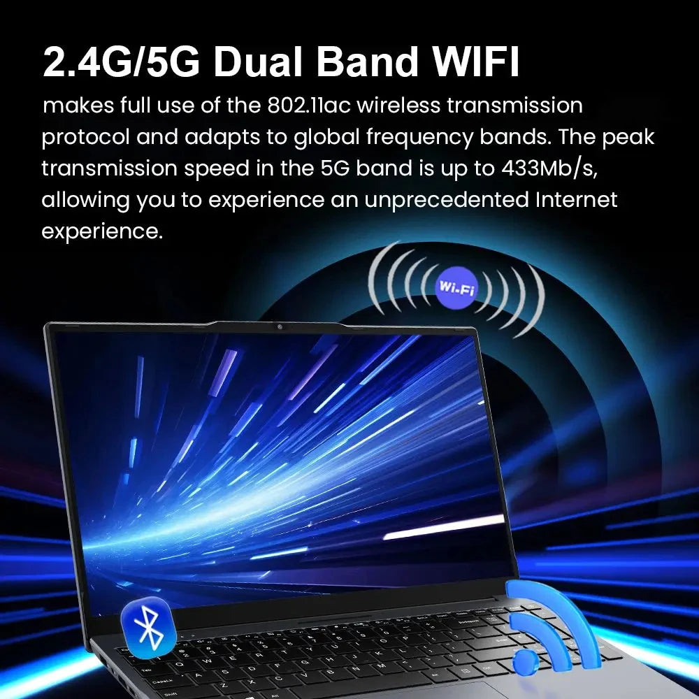 15.6" Intel Core i3 6100U Laptop Computer Windows 11 Pro 16GB RAM 512GB 1TB SSD Portable Notebook PC Office Study Laptops