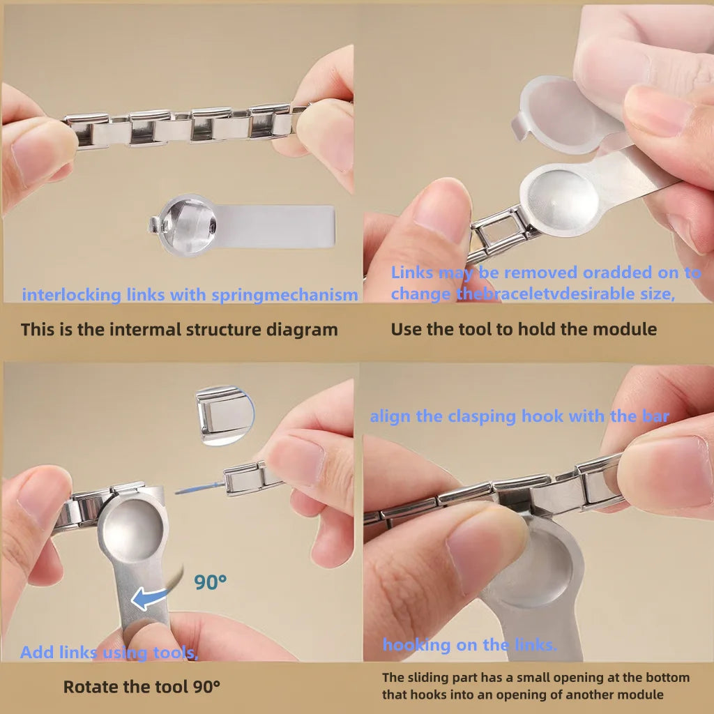 New Fashion Colorful Love Gemstone Style Italian Charm Fit 9mm Link Stainless Steel Bracelet Module DIY Women Men Jewelry Making