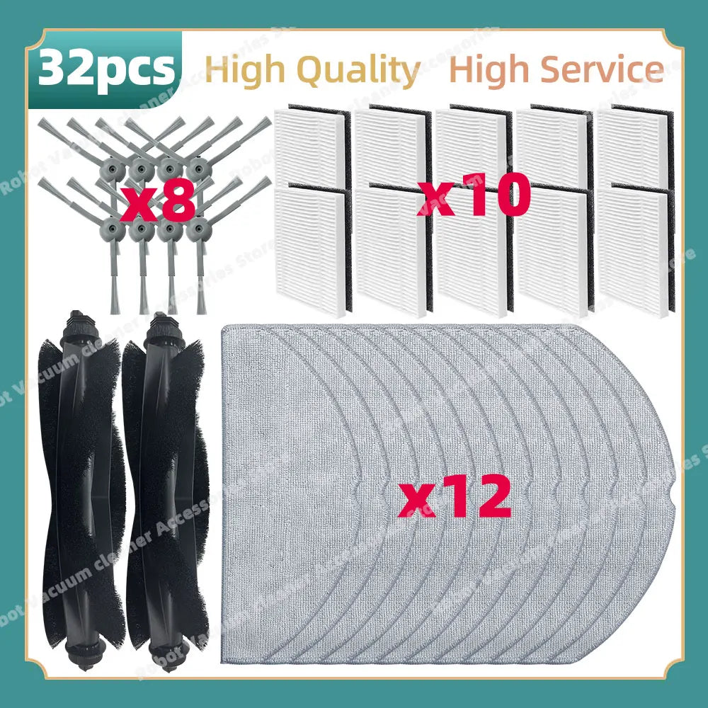 Compatible For ( Eufy G50 Hybrid, L60 Hybrid / L60 Hybrid SES ) Main Side Brush Hepa Filter Mop Cloth Dust Bag Accessories