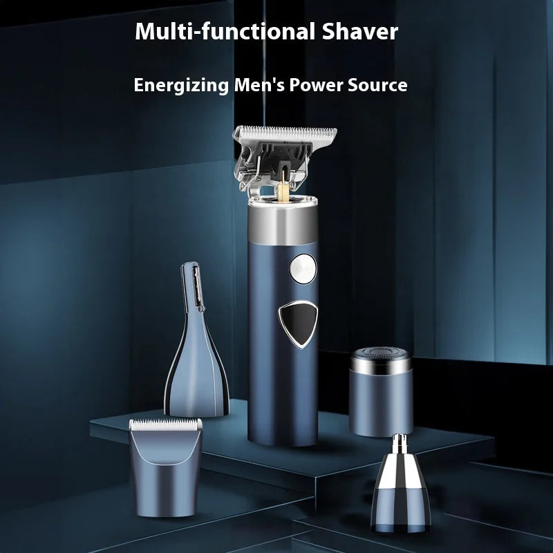 Men's 5-in-1 Electric Body Hair Trimmer Professional Hygienic Beauty Razor Shaver for Face Ear Nose - Professional Hair Trimmer
