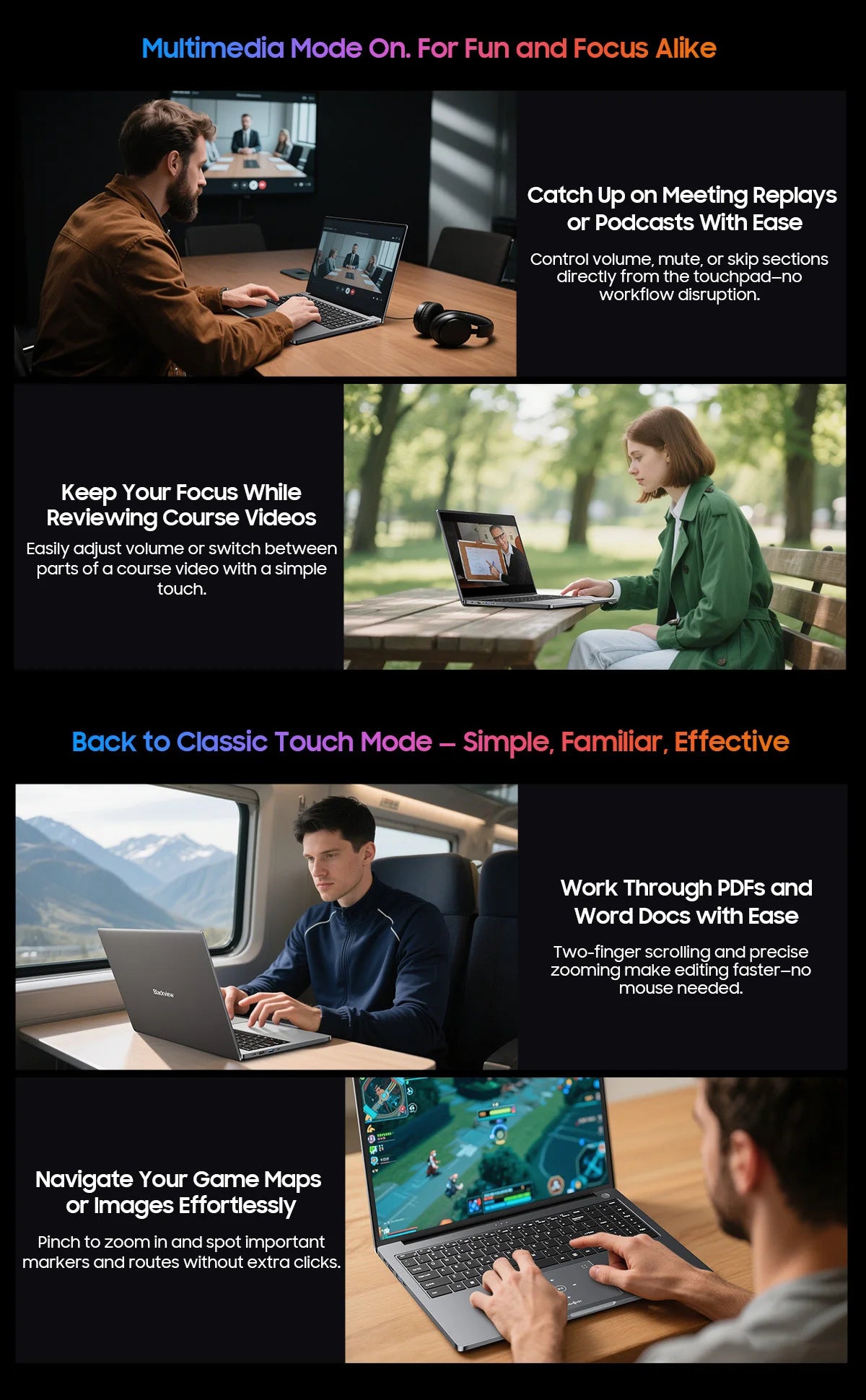 BLACKVIEW ‎GamiBook 8 AMD R7 7735HS 16" 16GB DDR5 512GB SSD 5000MAH Laptop  Windows 11 Pro 1920*1200  Backlit Keyboard 120Hz