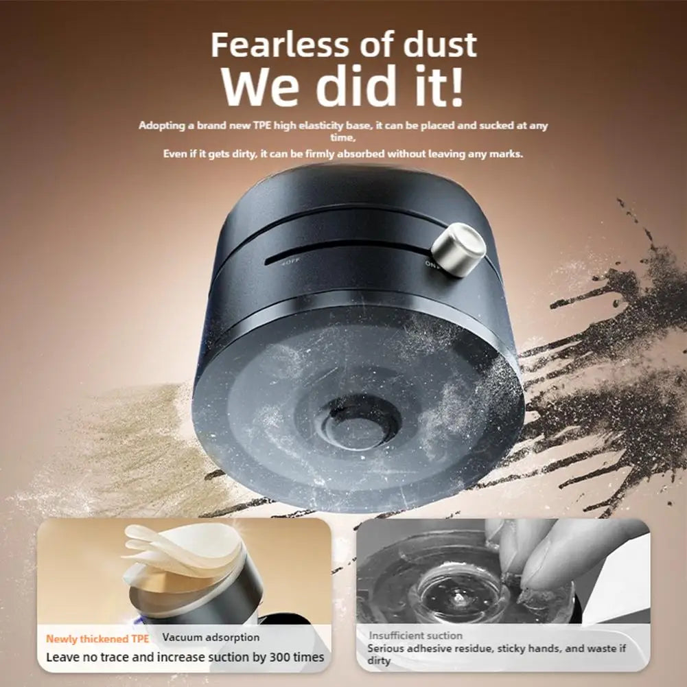 Vacuum Adsorption Magnetic Suction Cup Phone Mount Double Sided Hands-Free Magnetic Cell Phone Holder For Car/Gym/Mirror/Smoot