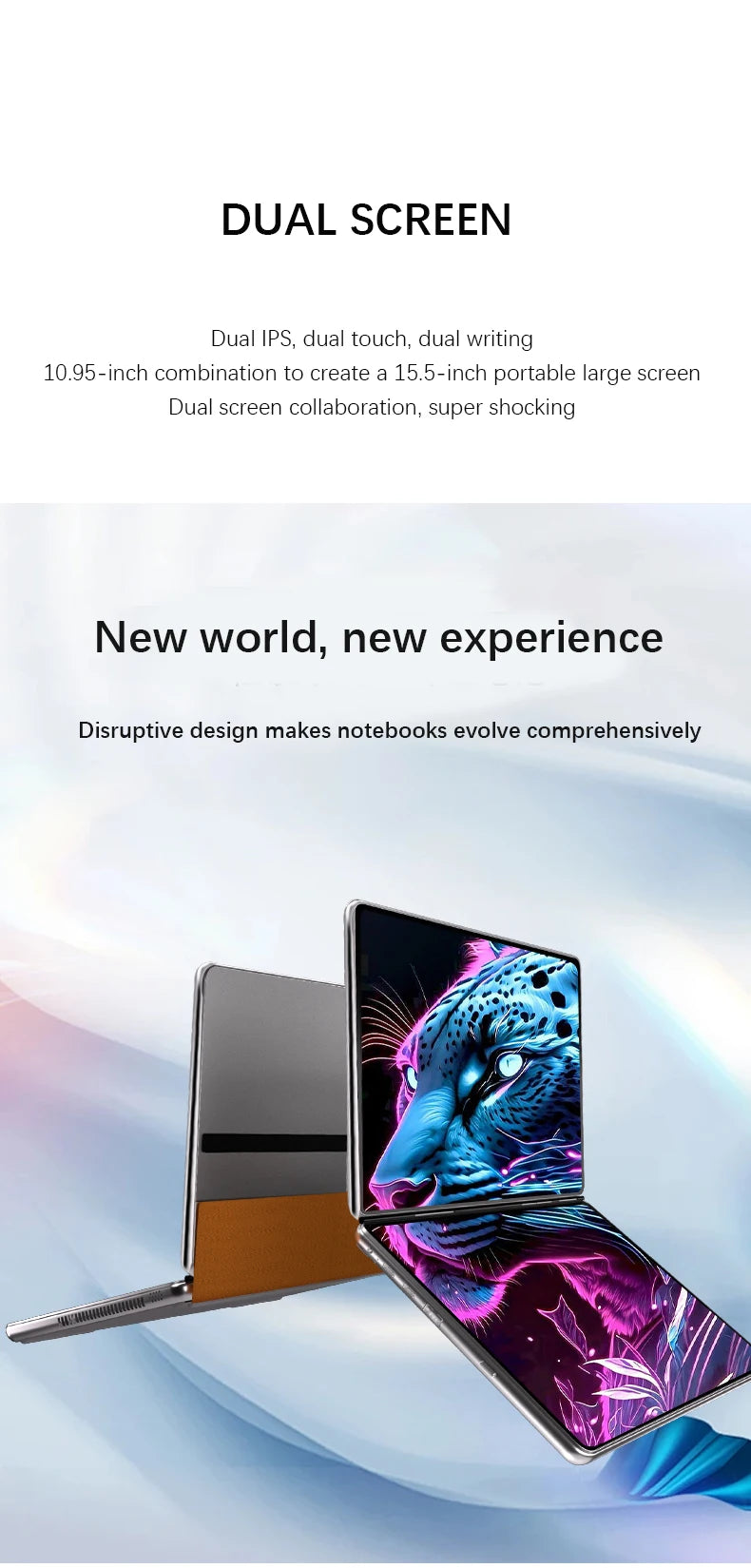 GLF-S2 Dual Screen Laptop 10.9+10.95 Inch Windows 11 Touchscreen Notebook Intel i3 1215U N100 WIFI 6 Laptop Tablet Computer