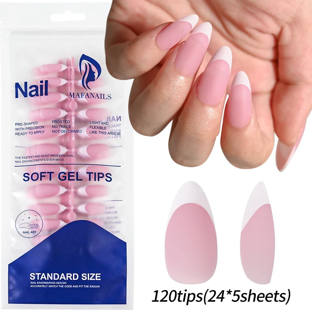 100Pcs Light Pink Press on Nails Short Medium Square Wearable Fake Nails Tips 10 sizes Full Cover False Nails Finger Decoration