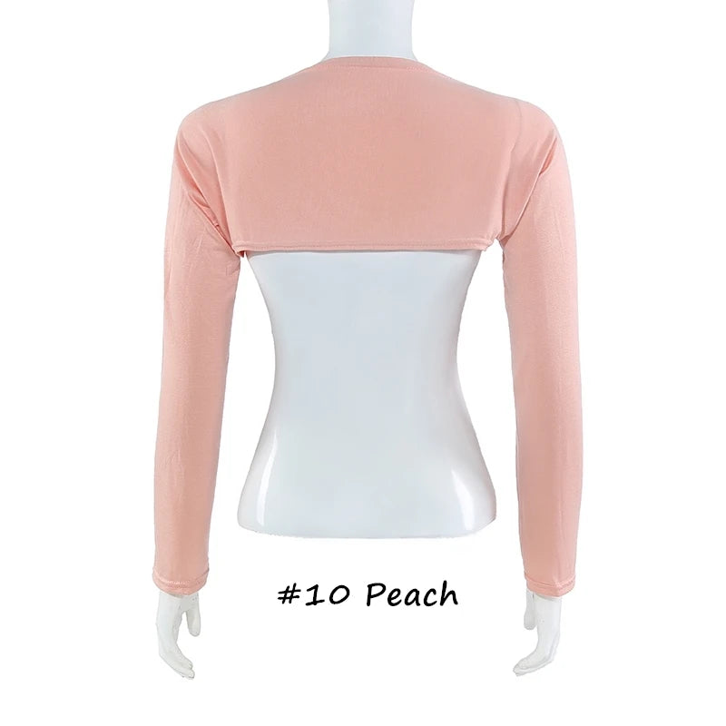 Soft Modal Oversleeves Islamic Elastic Arm Cover Shoulder Sleeve Woman Muslim Sun Protection Long Arm Sleeves Plain Free Size