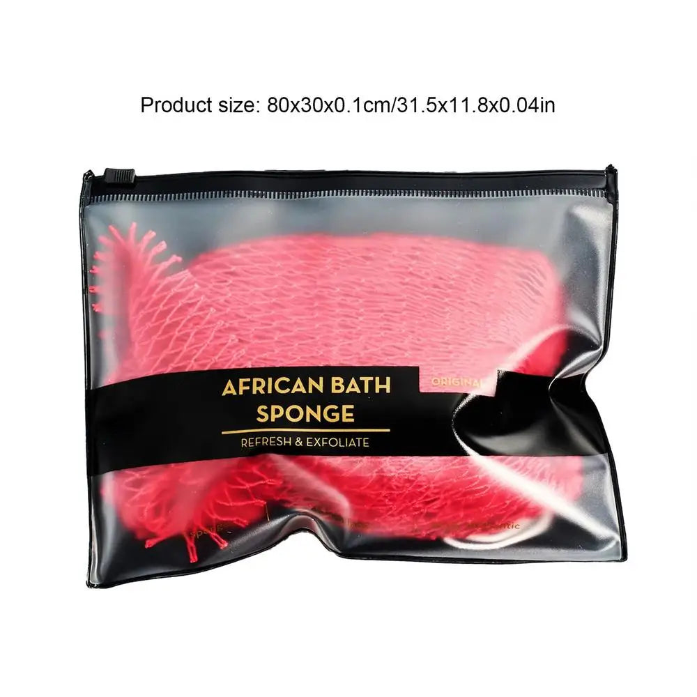 Colorful African Net Cloth Washcloth Body Exfoliator Reusable Bath Sponge Washcloth African Scrubbing Long Net Rag Shower