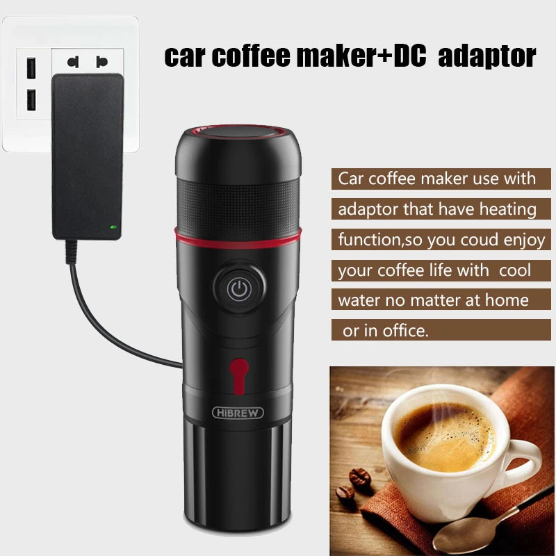 HiBREW AC/DC Adapter / Portable Travel bag / Holder For Car Coffee Maker Portable Espresso Machine