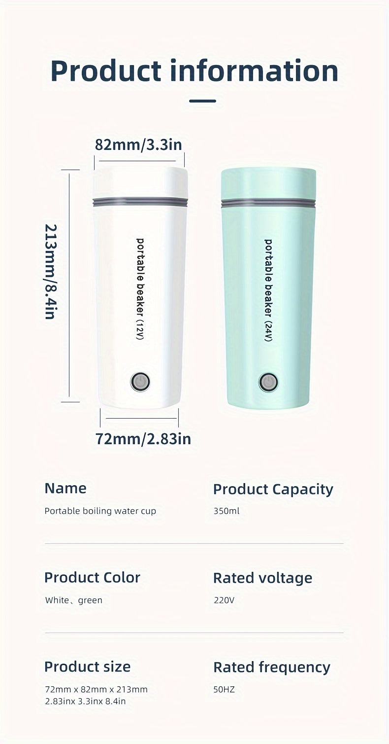 1pc 350ML Rapid Boil Electric Kettle - Fast Heating, Detachable US Plug, Automatic Shut-Off, Portable for Business Trips, Travel, Office, Home Use - Compact, Safe, and Energy Efficient