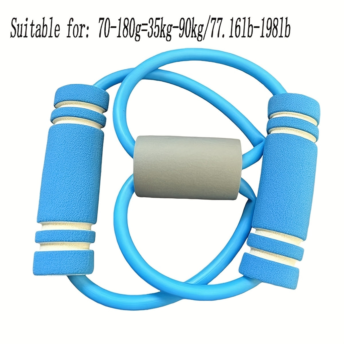 8-Shaped TPE Tension Belt with Handles - Elastic Yoga Resistance Band for Chest Expansion, Arm & Leg Stretching, Workout, Yoga, Pilates - Stackable, Medium Tension, Perfect for Beginners