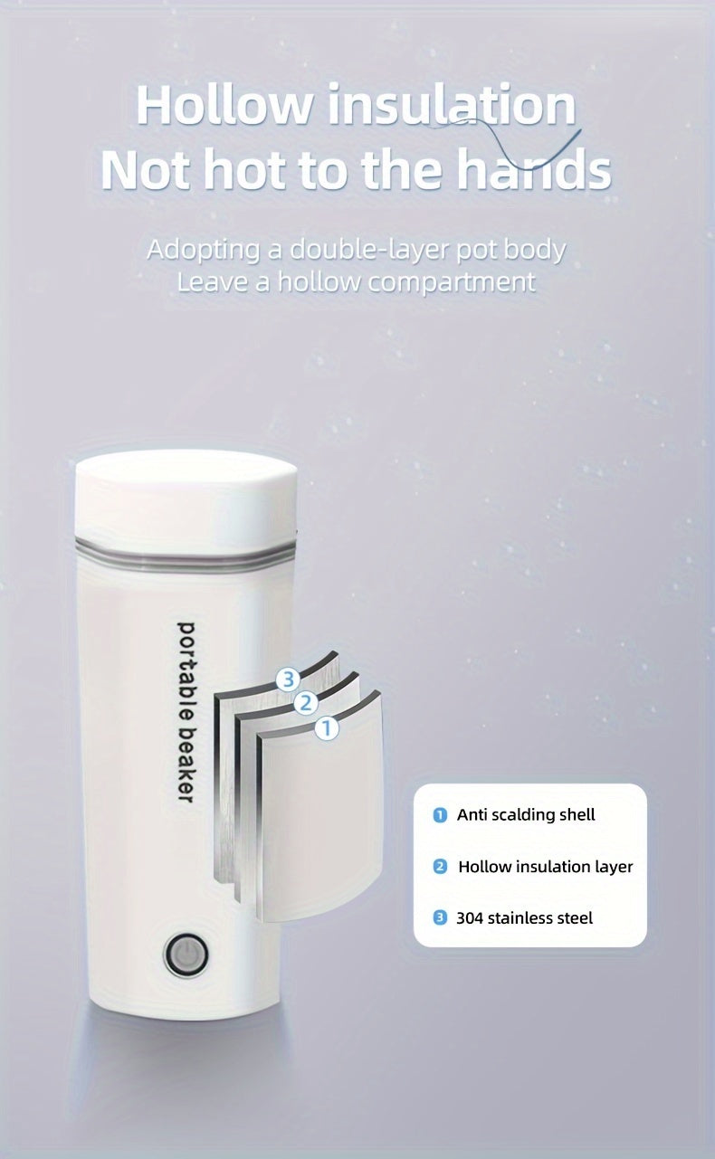 1pc 350ML Rapid Boil Electric Kettle - Fast Heating, Detachable US Plug, Automatic Shut-Off, Portable for Business Trips, Travel, Office, Home Use - Compact, Safe, and Energy Efficient