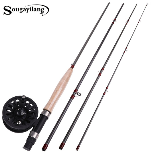 Sougayilang Fly Fishing Rod Reel Set Fly Fishing Pole with Reel Combo Fly Tackle
