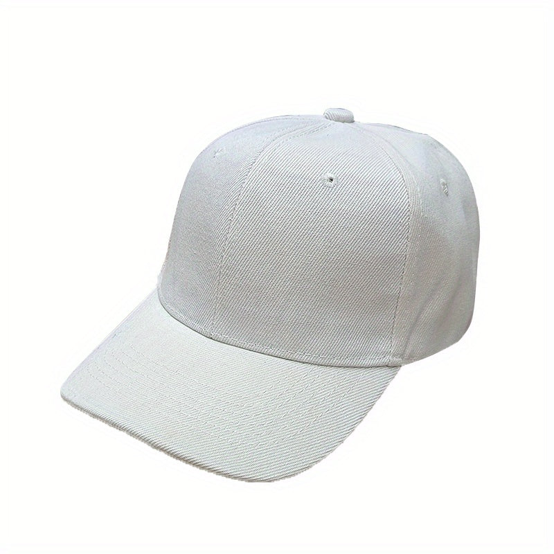 1pc Adjustable Vintage Baseball Cap, Simple Solid Curved Brim for Men & Women, Outdoor, King's Day